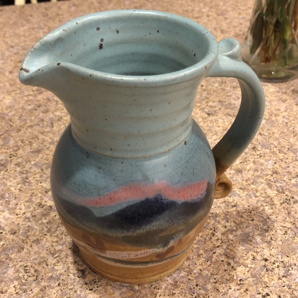 Hand Made in Yellowstone Pottery Pitcher - Picture 5 of 16
